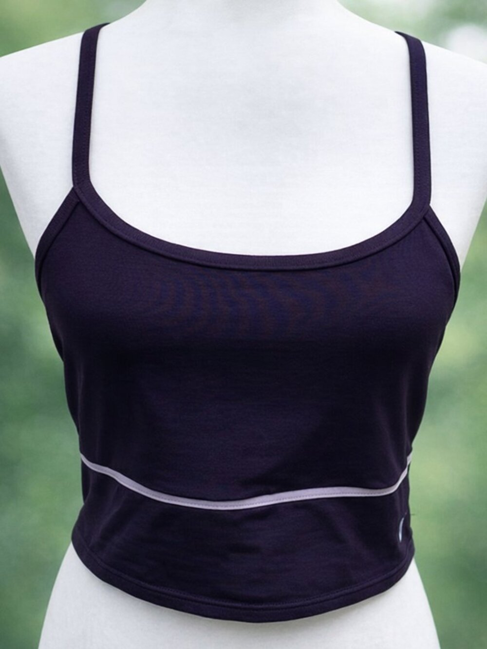 Nike Purple Cropped Tank Top Swim Workout Essential Spaghetti Strap Activewear